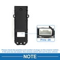thumbnail image 4 of Interruptor de ventana eléctrica Unique Bargains No.840400K021 para el lado del conductor delantero izquierdo para Toyota Hilux 2015-2020 Negro, 4 of 7