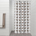 thumbnail image 2 of White Hyena Pattern Shower Curtain 36"x72" ,Bathroom Decorative Shower Curtains Set with 12 Hooks,Modern Waterproof Washable Shower Curtain, 2 of 6