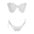 thumbnail image 5 of DHFJKG Womens Strapless Bikini Set Two Piece Swimsuits High Cut Side Tie Bottoms Bathing Suit Tankini Casual Beachwear, 5 of 5