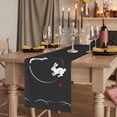thumbnail image 2 of Table Runners 72 Inches Long Dress Scarves, Black Modern Farmhouse Kitchen/Dining Table Runner, Coffee Tablerunners, Farmhouse Rabbit Abstract Art 18x72 Inch, 2 of 9
