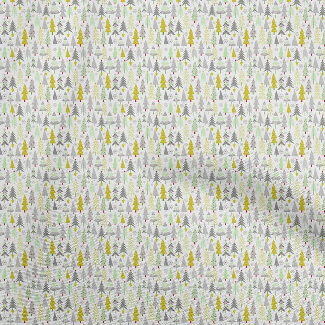 oneOone Polyester Lycra Lime Fabric Tree Quilting Supplies Print Sewing Fabric By The Yard 56 Inch Wide