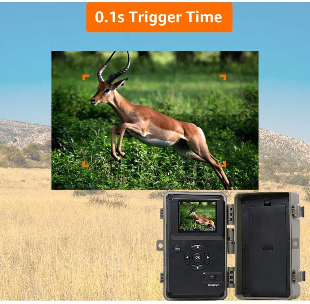 GardePro A3S Trail Game Camera 24MP 1080P H.264 MP4 Video Next-Gen Imaging 100ft 