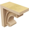 thumbnail image 5 of 3"W x 6"D x 6"H Classic Alma Rough Cedar Woodgrain TimberThane Corbel, Primed Tan, 5 of 6