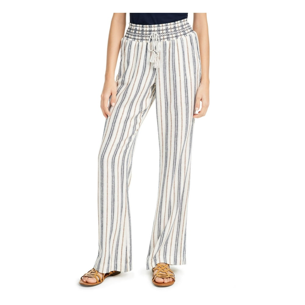 Rewash - REWASH Womens Blue Striped Pants Size L - Walmart.com - Walmart.com