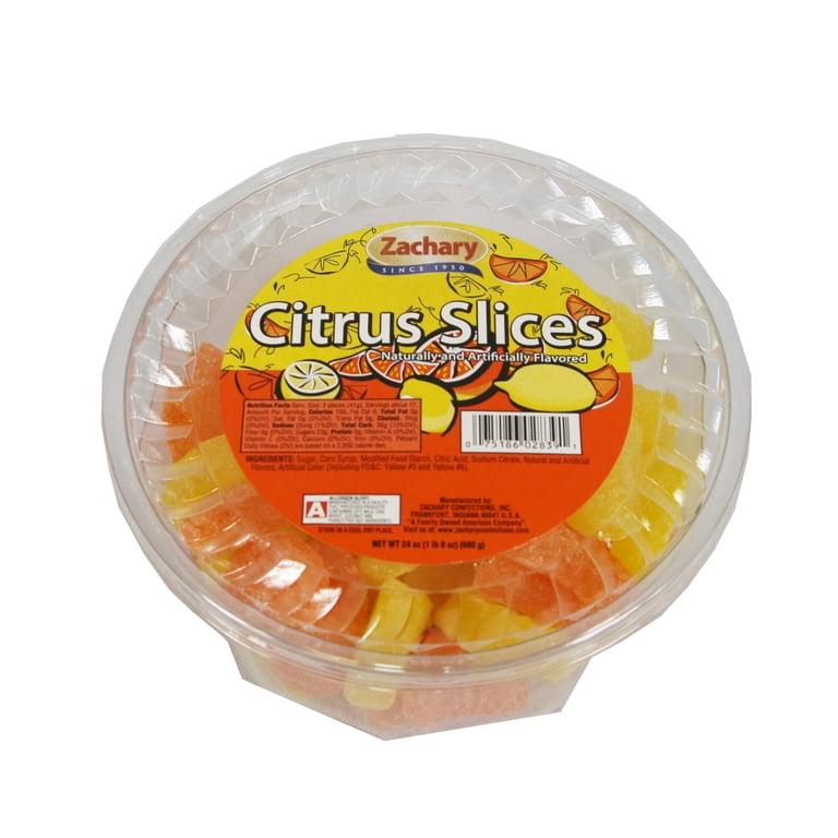 Zachary Citrus Slices Candy, 24 Oz - Fruit Flavored, Lemon