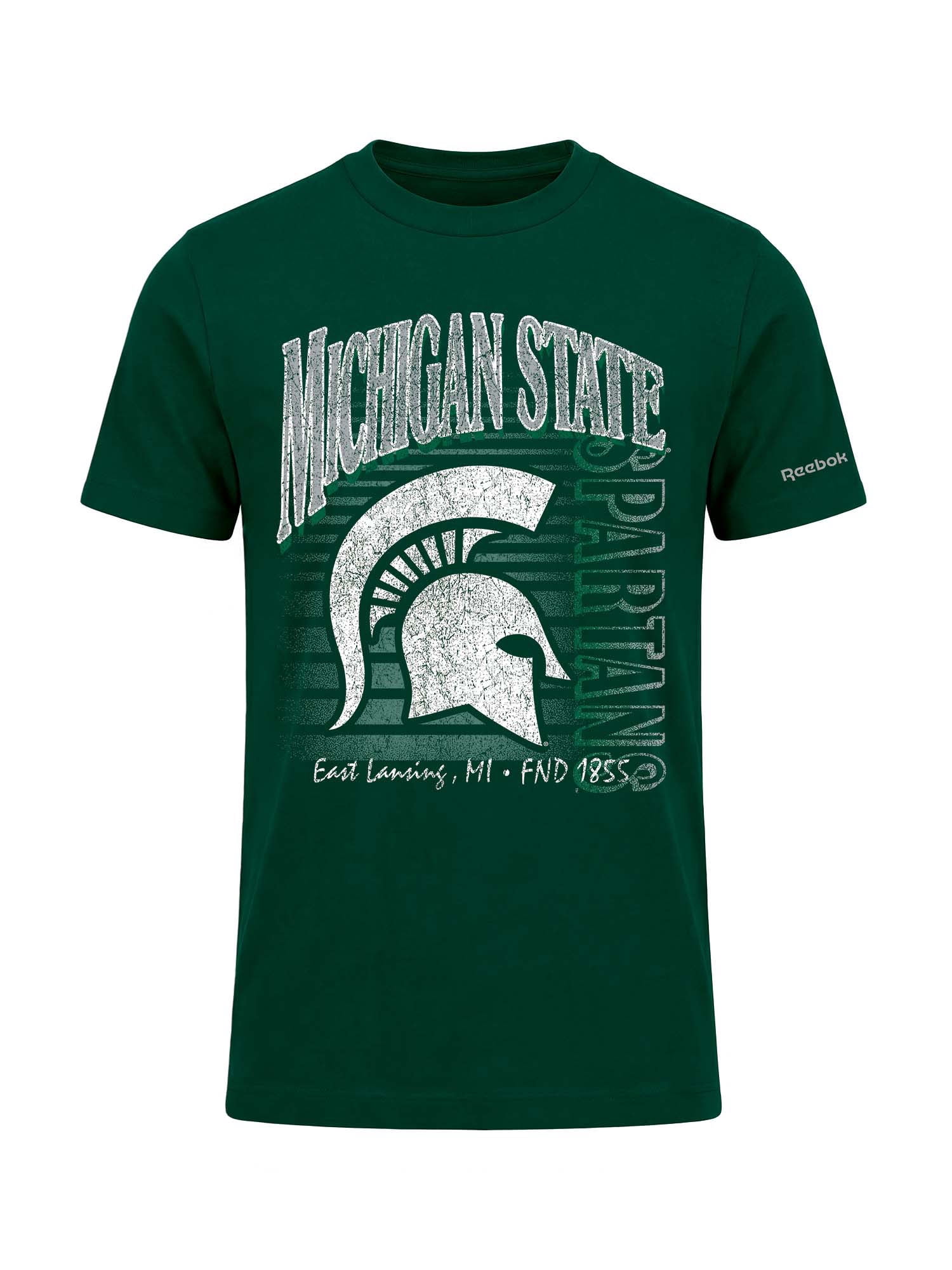 Michigan State Spartans Reebok Mens Crew Neck Short Sleeve T-Shirt