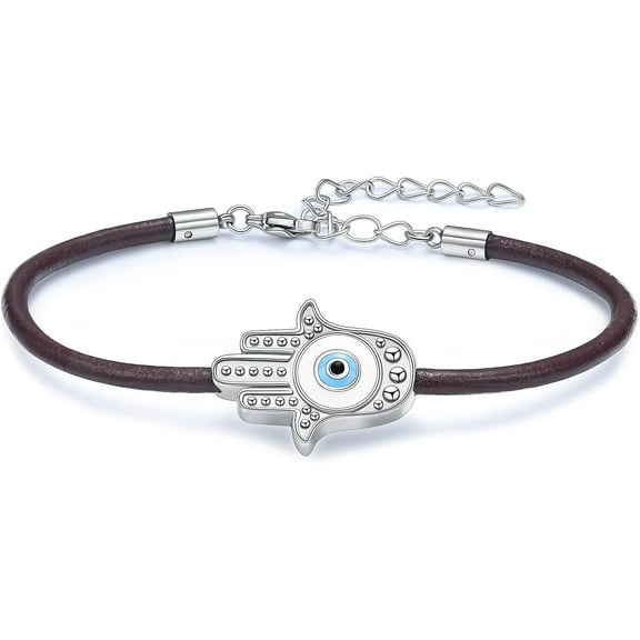 Urn Bracelet for Ashes, Hamsa Hand Evil Eye Cremation Jewelry Urn Bracelet for Ashes for Women Men, Keepsake Memorial Urn Bangle