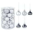 thumbnail image 2 of Relax love 34pcs Christmas Ornaments Balls, 4cm  Shatterproof  Christmas Tree Hanging Balls Pendant Decor,Silver, 2 of 8