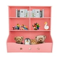thumbnail image 2 of Kids' Toy Storage Organizer, 3-Tier Children's Room Bookcase, Girls Room Bookshelf Cabinet Home Organization Toy & Bookcase for Playroom Storage, Kids Room Organizers and Storage Pink, 2 of 14