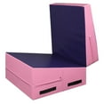 thumbnail image 6 of Matladin 48"x24"x14" Folding Gymnastics Cheese Wedge Incline Mat  for Kids Girls Home Training Exercise (Purple+Pink), 6 of 7