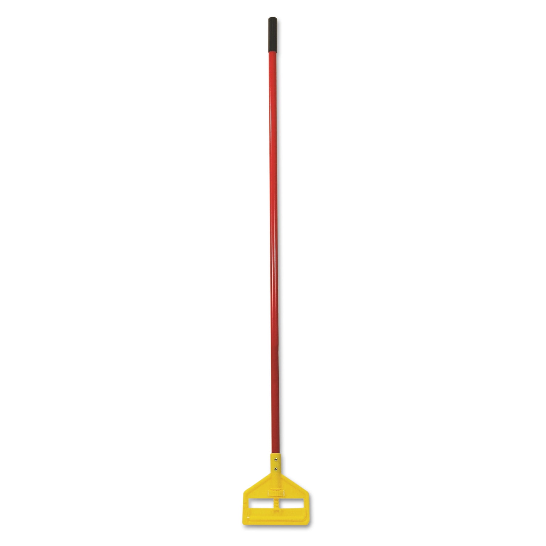 Rubbermaid Commercial Invader Fiberglass SideGate WetMop Handle, 60", Red/Yellow