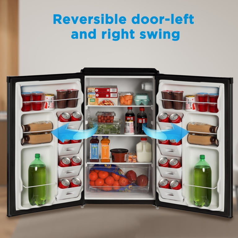 Mainstays 4.4 Cu. Ft. Compact Refrigerator, Stainless Steel photo 6