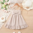 thumbnail image 2 of KPOPLK Baby Girl Clothes Cute Spring Summer Sun Dresses Toddler Casual Beach Boho Floral Dress Girls Summer Outfits(4-5 Years,Khaki), 2 of 9
