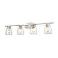 thumbnail image 2 of Millennium Lighting  4 Light  Bathroom Vanity Fixture in Multiple Finishes and Clear Glass Shades Satin Nickel Nickel Satin, 2 of 4