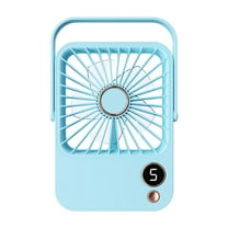 Portable Fan,Desk Fan,USB - Powered Thin Portable Multi Functional - Strong Wind Super Quiet Small Desktop Fan Foldable One - Key Control 5- Speed Long - Lasting Battery for Summer Travel Camping