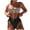 Brown-02, variant on Lopeceal Women's Cut Out Drawstring One Piece Swimsuit Cheeky High Cut Bathing Suit
