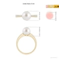 thumbnail image 5 of Angara South Sea Cultured Pearl Reverse Tapered Shank Ring in 14K Yellow Gold for Women | June Birthstone Jewelry for Her, 5 of 8
