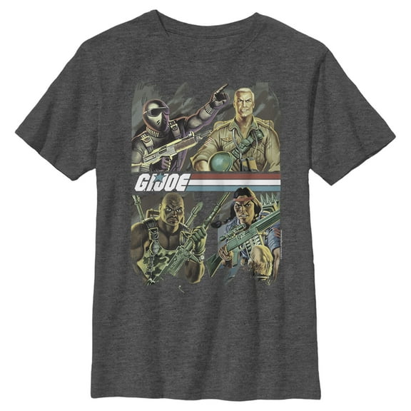 Boy's GI Joe Team Joe  Graphic Tee Charcoal Heather Medium