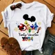 thumbnail image 3 of Camiseta de algodón para niños de Disney Trip 2024, camisetas divertidas de Mickey Minnie, camisetas de vacaciones en Disneyland para bebés, ropa para niños, 3 of 5