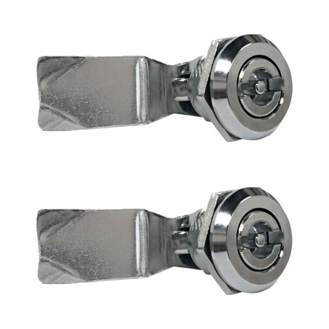 2 Pzs Chapa Cerradura Con Llave Palomilla P/ Gabinete plateado 6.5cm