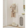 thumbnail image 5 of Clothing Rack, 70.08 In Metal Freestanding Coat Rack, Natural Stable Rock Base, Suitable For Outerwear, Clothes, Handbags, Suitable For Entrances, Corridors, Halls, White, 5 of 7