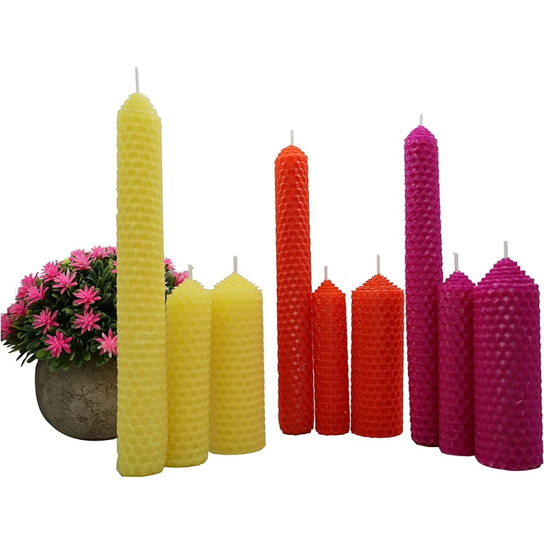 100 % Pure Beeswax Candle - Hand-rolled - Choice of size