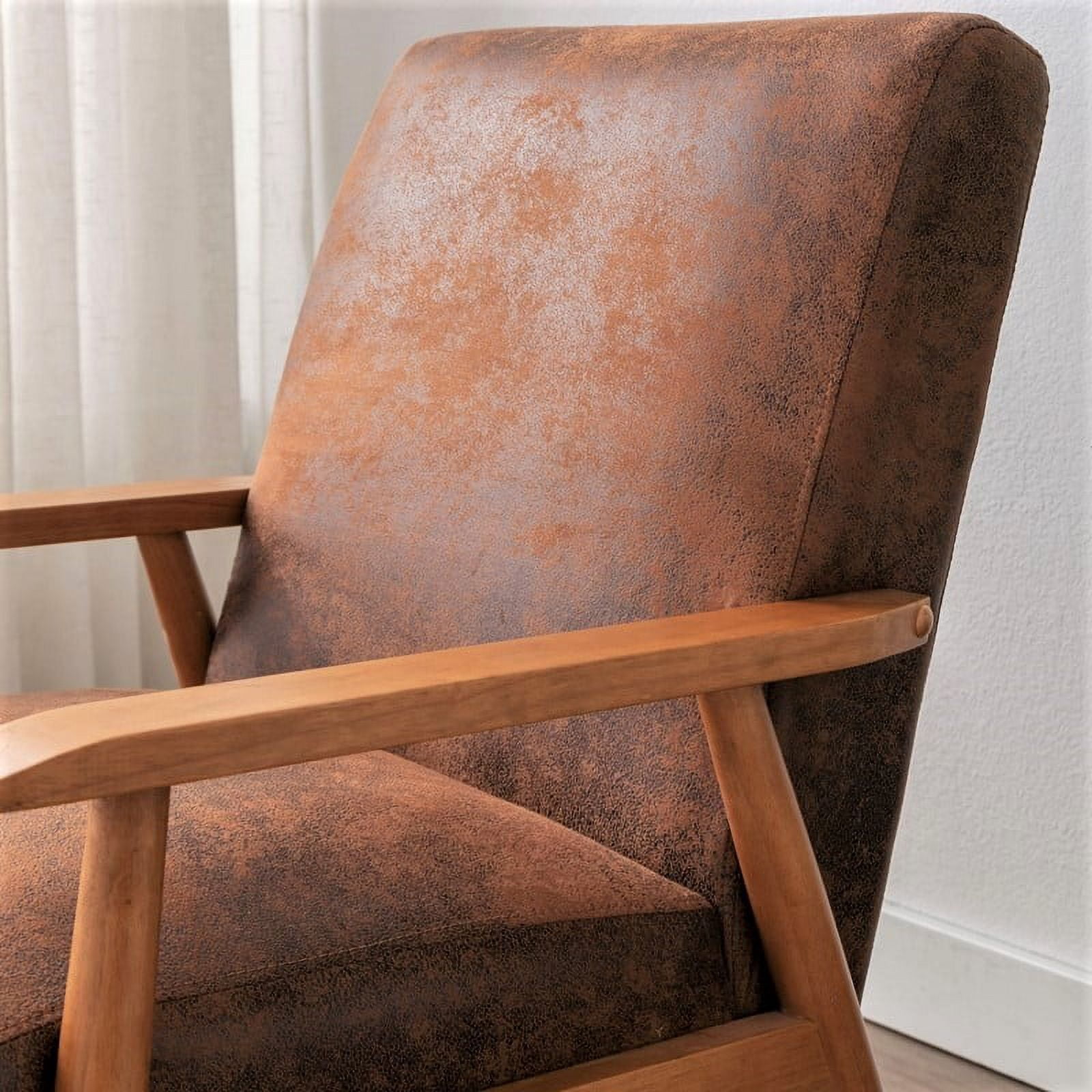 Uspridefurniture Losurdo 25.4'' Wide Tufted Accent Chair -Brown