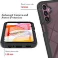 thumbnail image 4 of Galaxy S26 Case with Built in Screen Protector,Dteck Full-Body Shockproof Rubber Hybrid Protection Crystal Clear PC Back Protective Phone Case Cover for Samsung Galaxy S26,Purple, 4 of 7