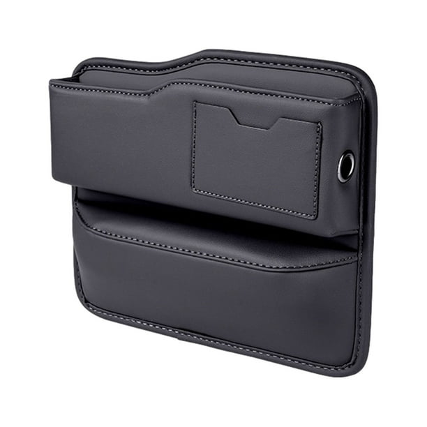 Pisexur Accesorios para coches, Electrónica para cochesCaja de almacenamiento con ranura para asiento de coche, caja de almacenamiento cosida, caja organizadora para asiento de coche, accesorios inte