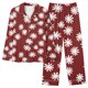 thumbnail image 4 of Puntoco Conjunto de pijama cómodo para mujer, pijama de manga larga y pantalones largos para mujer y hombre, ropa de casa sexy para mujer, 4 of 5
