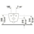 thumbnail image 2 of Duravit 2222090092 Happy D.2 Dual Flush One-Piece Wall Mounted Washdown Rimless Elongated Toilet, 2 of 7