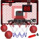 thumbnail image 4 of Hopewood Indoor Mini Basketball Hoop for Kids, Upgraded Basketball Hoop Indoor with LED Lighting and Scoreboard, Mini Hoops Basketball with 3 Balls, B, 4 of 5
