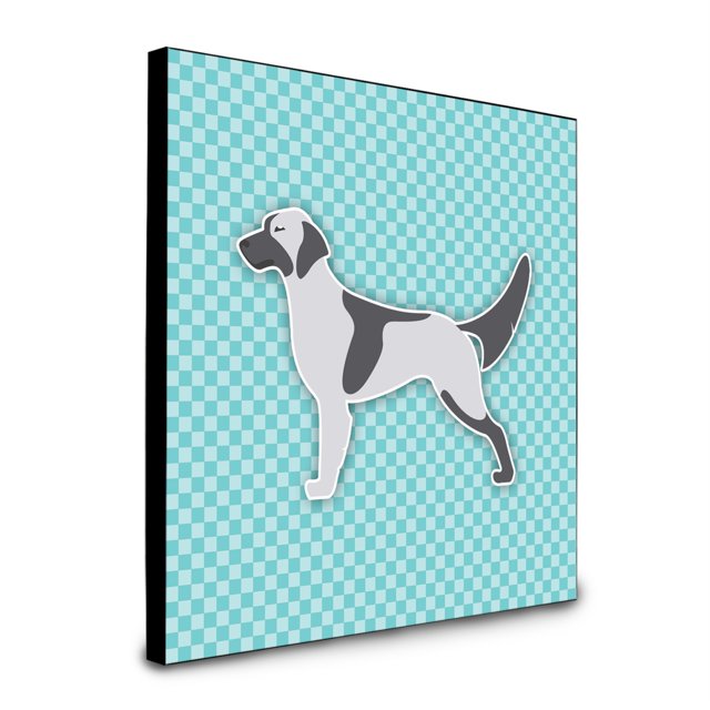"Treasures English Setter Checkerboard Blue Panel decoración de pared, multicolor" Caroline's Treasures BB3681UP88