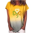 thumbnail image 1 of Camiseta de manga corta con estampado de San Patricio y cuello redondo para mujer, blusa suelta informal, Tops Fridja  gope4773, 1 of 5
