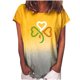 thumbnail image 1 of Camiseta de manga corta con estampado de San Patricio y cuello redondo para mujer, blusa suelta informal, Tops Fridja  gope4773, 1 of 5