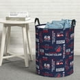 thumbnail image 6 of Susaid Nautical Style Sailboat Print Waterproof Oxford Cloth Storage Circular Laundry Hamper BasketCapacity for Home-Medium, 6 of 6