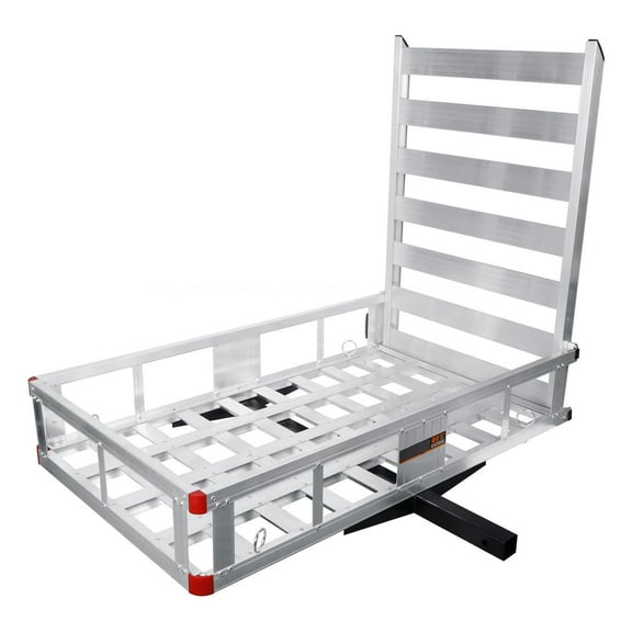 50 x 29.5 in Trailer Hitch Mount Aluminum Mobility Carrier with 750 lb Luggage Carrier Rack and Hitch Tightener for Scooter, Wheelchair, Lawn Mower