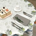 thumbnail image 5 of Fall Blue Pumpkin And Leaves Round Tablecloth 60 Inch Thanksgiving Tablecloths Autumn Harvest Table Cloth Farmhouse Rustic Polyester Cover for Holiday Kitchen Dining Party Indoor Outdoor Decor, 5 of 6