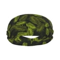 thumbnail image 2 of Wukai Tropical Palm Leaves Fern Leaf Sports sweatband,Men & Women Sweatband Headband for Running, Cross Training, Racquetball, Working Out, 2 of 7