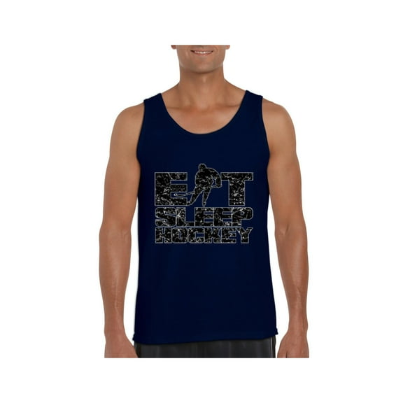 MmF - Men's Tank Top for Men, up to Men Size 3XL - Eat Sleep Hockey