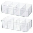 thumbnail image 1 of Caja organizadora para calcetines, 2 unidades, con múltiples rejillas (transparente), 1 of 7