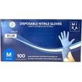thumbnail image 3 of Mira Pak Blue Nitrile Disposable Gloves 4 Mil Food-Safe, Latex & Powder Free, Textured Fingertips Gloves, 3 of 8