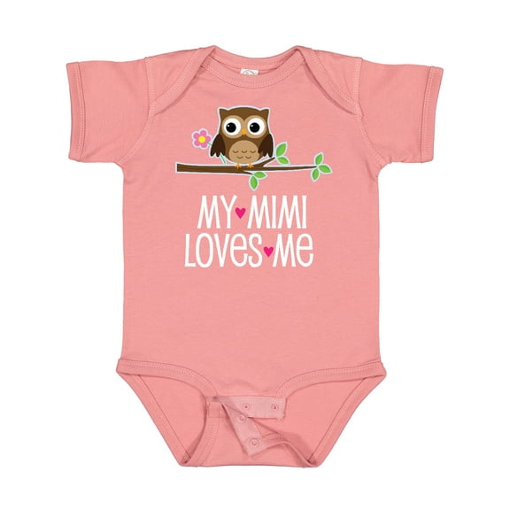 Inktastic Mimi Loves Me Girls Owl Girls Baby Bodysuit