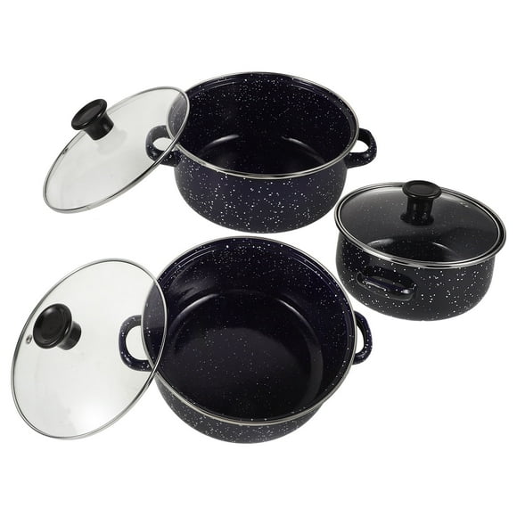 Enamel Small Hot Pot Kitchen Pot Soup Cooker Slow Enamel Stock Pot Enamel Pots Enamel Pan