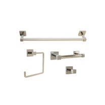 Design House 188540 Karsen 4-Piece Bathroom Hardware Accessory Kit Polished Chrome