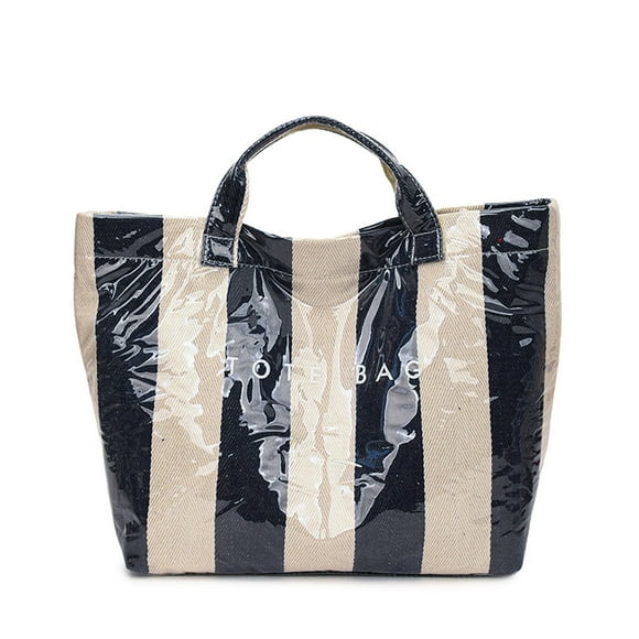 PVC Tote Bag for Women, Letters Print Handbags, Valentine's Day Gift for Her, Plastic Handbag for Shopping