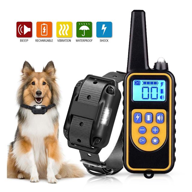 Amdohai Dog Training Collar Dog Shock Collar with Remote 800 Meters Range Waterproof Rechargeable 1-99