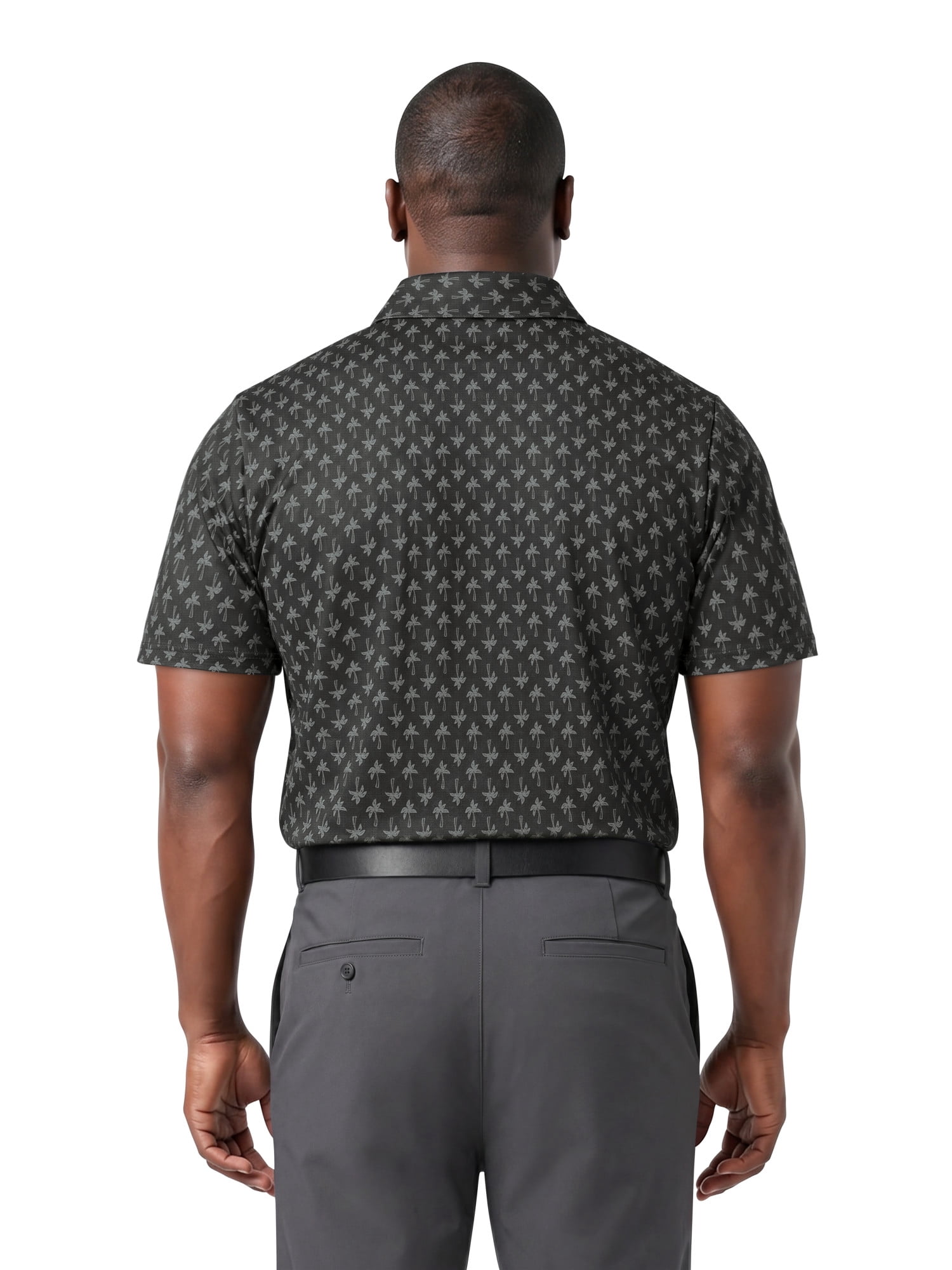 Ben Hogan Performance Men’s & Big Men's Heathered Palm Short Sleeve Golf Polo Shirt, Sizes S-4XLT