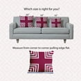 thumbnail image 6 of 18" x 18" Simply Daisy Corner Stripes Indoor/Outdoor Pillow, Maroon Red Qty 1, 6 of 6
