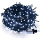 thumbnail image 1 of CHAO (Blanco) Cadena de luces para exteriores con alimentación de CA, luces de cadena LED para exteriores, brillantes 33 M 300 LED 8 modos de luces decorativas para jardín para árbol de Navidad, patio, 1 of 3